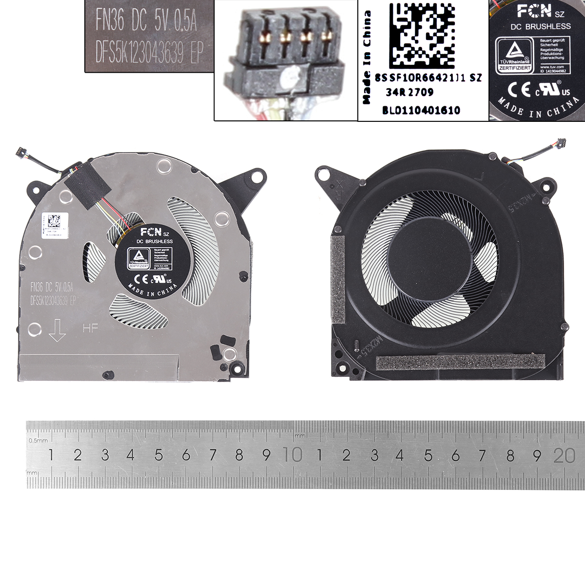 Picture of New Replacement CPU Cooling Fan For LENOVO R9000X Y9000X 2021 5V（GPU,ORG） N/A Layout